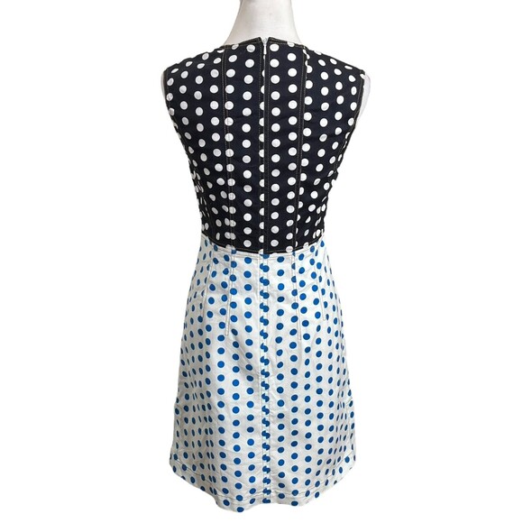 JW Anderson Polka Dot Denim Dress Women’s Size 4 Multi A-Line Shift Sleeveless - Picture 4 of 13